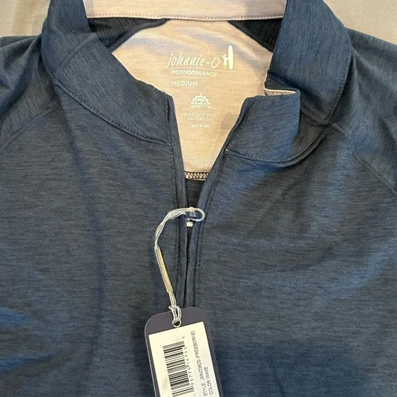 Johnnie-O Blue Performance Quarter Zip